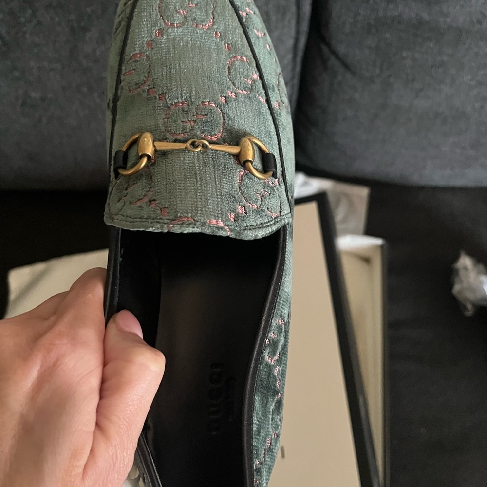 Gucci Authentic Jordaan loafer blue 38.5 NWT Box with Dust Bag BRAND NEW IN BOX - Picture 11 of 16